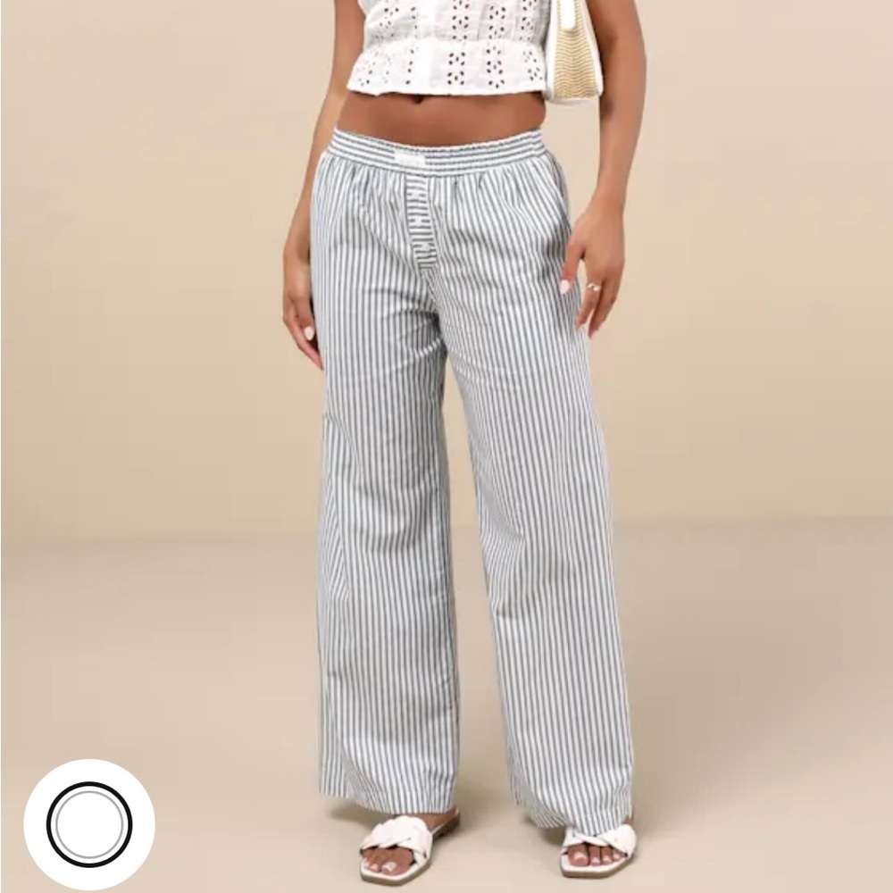 Lulu's Blue and White Striped Pants
